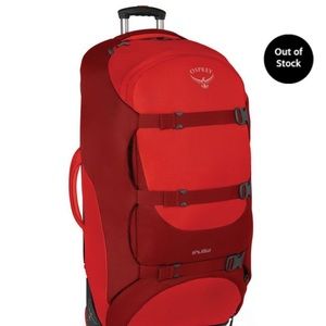 Osprey Shuttle 130L/36” wheeled luggage red